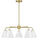 Blair 5 Light 30 inch Warm Brass Chandelier Ceiling Light